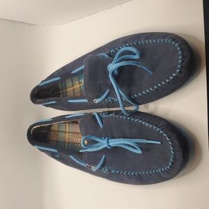 Sperry Men's Brandon Blue Suede Moccasin Slippers Shoes Sz 12, Casual Comfy
